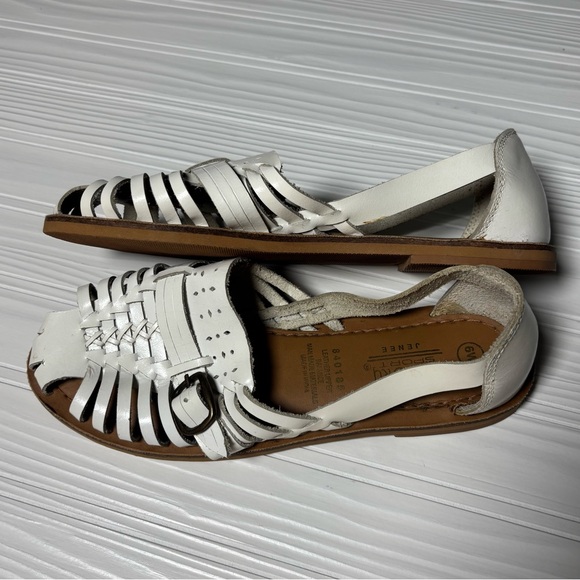 Vintage Chicory Sport Women's White Leather Sandals Size 6 - Picture 4 of 6